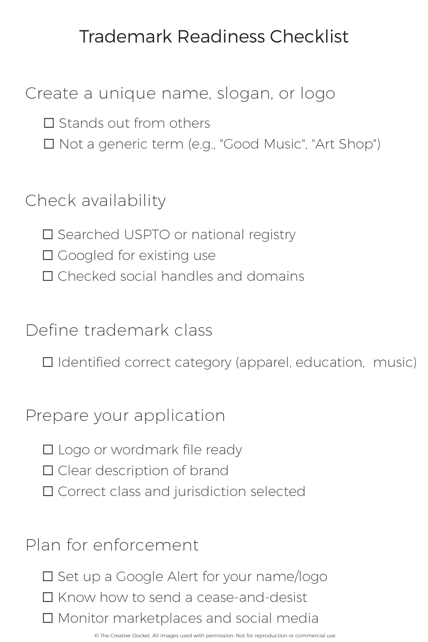 Flowchart showing steps for avoiding likelihood of confusion in trademark filings